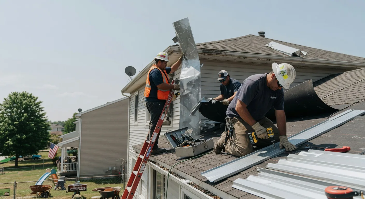 Storm Damage Metal Roof Repair in Yorkville, TN